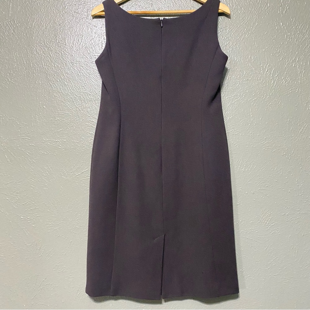 Armani Collezioni Charcoal Dark Brown Midi Dress - Picture 5 of 10
